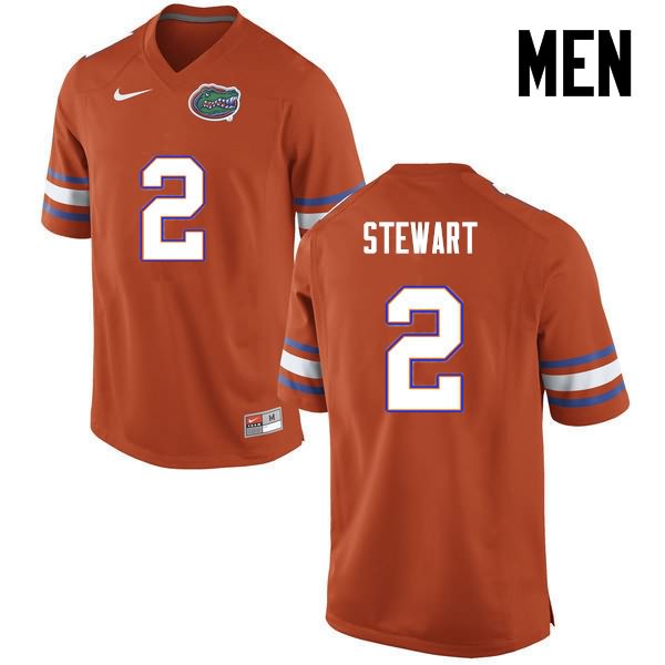 Men's NCAA Florida Gators Brad Stewart #2 Stitched Authentic Nike Orange College Football Jersey GTH2665YR